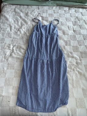 NWOT Old Navy Cami Blue Gingham Tiered Sundress size XS